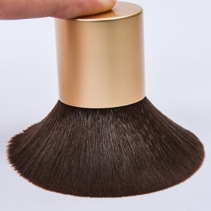Dongshen kabuki sikat produsen serat sintetis rambut sintetik tanpa kekejaman gagang bubuk pondasi sikat bronzer