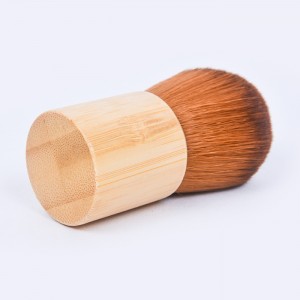 Dongshen KABUKI gesig borsel premium vegan vesel sintetiese hare hout handvatsel poeier make-up borsel
