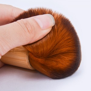 Dongshen KABUKI spazzola faciale premium vegan fibra capelli sintetici manicu di lignu spazzola di maquillaje in polvere