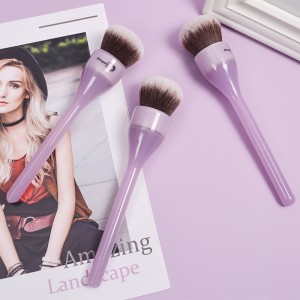 Best Selling Plastic Handle Synthetic Hair Single Purple Makeup Brush Blusher Highlight Powder Brush Cosmetic Brushes