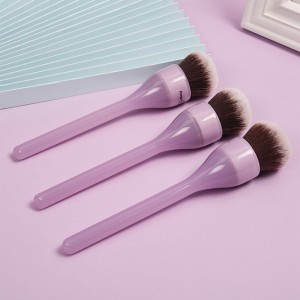 အရောင်းရဆုံး Plastic Handle Synthetic Hair Single Purple Makeup Brush Blusher Highlight Powder Brush အလှကုန် Brushes