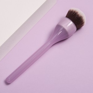 Quality Inspection for Private Label Hair Brush - Best Selling Plastic Handle Synthetic Hair Single Purple Makeup Brush Blusher Highlight Powder Brush Cosmetic Brushes – Dongmei