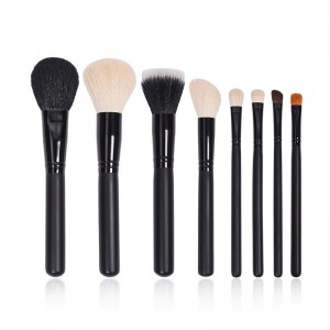 Donggshen high quality cosmetic makeup brush manufacture professional natural animal hair black facial makeup brush set