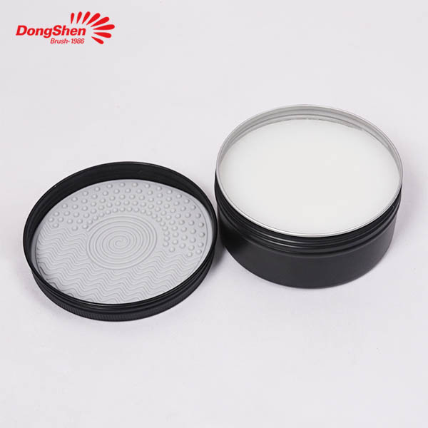 Private Label makeup brush cleaning tool vegan cosmetic sponge brushes cleaner soap with makeup brush cleaning pad