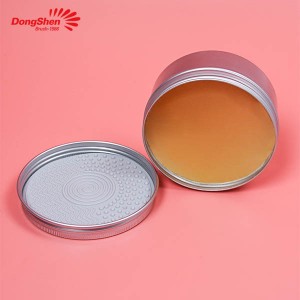 Netejador de raspalls cosmètics Dongshen, marca privada, maquillatge vegà, raspall de maquillatge amb esponja, sabó de neteja sòlid