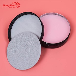 Dongshen Makeup Brush Cleaner Sapone solidu Spong & Brush Facile da pulisce per l'usu quotidianu Set di viaghju