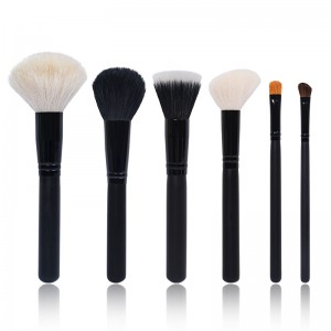 Dongshen professional makeup brush manufacture high quality natural goat hair powder blush contour cosmetic brush set