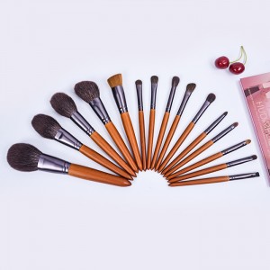Dongshen luxury soft skin-friendly goat hair wooden handle professional makeup brush set