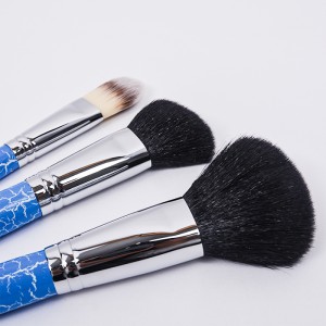 Dongshen classic makeup brush set custom private label goat hair pony hair wooden handle cosmetic brush makeup tool