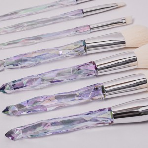 Донгсхен четкица за шминку за вегане синтетичка коса провидна пластична ручка сет козметичких четкица за даме