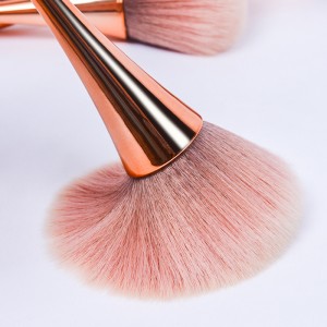 Dongshen makeup børste syntetisk hår metall håndtak pudder blush bronzer kosmetisk børste