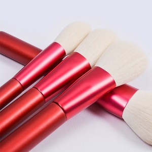 Disesuaikan private label grosir 12pcs rose red makeup brush set powder blush contour highlight brow eyeshadow blending alat kuas kosmetik