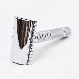 Dongshen private label wholesale durable brass double edge long handle men's shaving safety razor