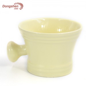 Dongshen Private Label Розкішна керамічна миска для гоління кольору слонової кістки