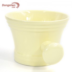 Луксозна керамична купа за сапун за бръснене със слонова кост от собствена марка Dongshen