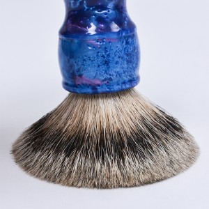 Dongshen spazzola di alta qualità naturale super badger hair resina manicu privatu pennello da barba faciale