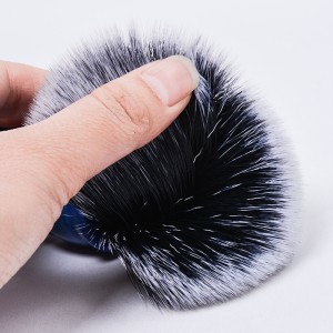 Dongshen luksus premium grusomhetsfri fiber syntetisk hårharpikshåndtak tilpasset logo ansikts våtbarberingsbørste