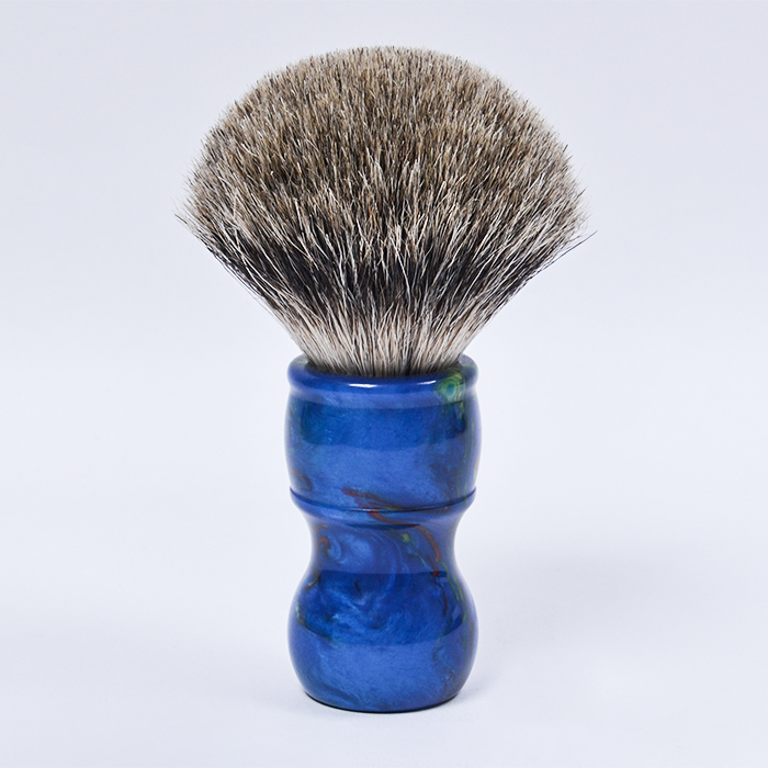 Dongshen shaving brush best badger hair blue resin handle private label custom size men’s shaving brush