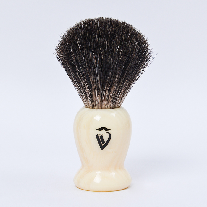 Dongshen nagykereskedelmi kiváló minőségű saját márkás Black Badger Hair gyanta nyélű borotvakefe nedves borotválkozáshoz férfiaknak