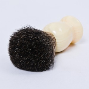 Dongshen Wholesale Hege kwaliteit Privee Label Swarte Das Hair Hars Handle Scheerborstel foar Mannen Wet Shaving