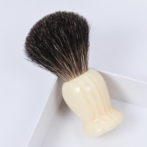 Dongshen Wholesale High Quality Private Label Black Badger Hair Resin Handle Shaving Brush for Men’s Wet Shaving