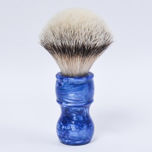 Leading Manufacturer for Cosmetic Organizer - Dongshen wholesale custom private label top quality soft silvertip badger hair resin handle men’s facial shaving brush – Dongmei