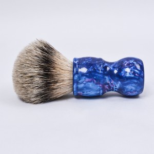 ແປງ Dongshen ຄຸນນະພາບສູງທໍາມະຊາດ badger ຜົມ resin ຈັດການປ້າຍເອກະຊົນ facial shaving brush