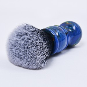 Dongshen luxury premium cruelty-free fiber synthetic hair resin handle custom logo facial shaving brush wet