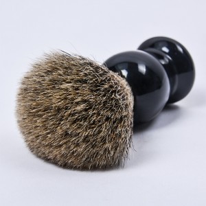Dongshen brush wholesale custom size logo black wood handle super badger hair barber mabhurashi ekugera evarume