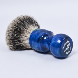 Dongshen barberkost best grevlinghår blå harpikshåndtak private label egendefinert størrelse barberkost for menn