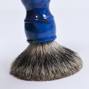 Dongshen čopič za britje, najboljša jazbečeva dlaka, ročaj iz modre smole, zasebna blagovna znamka, moški čopič za britje po meri