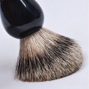 Dongshen brush wholesale custom size logo black wooden handle super badger hair barber men’s shaving brushes