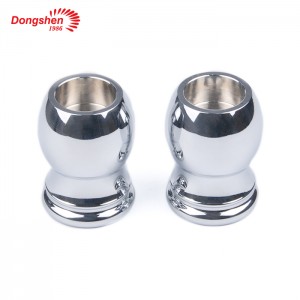 Dongshen wholesale custom size private label chrome plated metal shaving brush handle