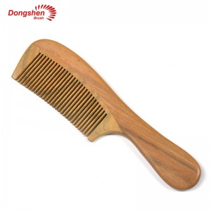 Dongshen Wooden Hair Comb ປ້າຍສ່ວນຕົວທີ່ເຮັດດ້ວຍມືທໍາມະຊາດສີຂຽວ Sandalwood Hair Comb ສໍາລັບຜູ້ຊາຍແມ່ຍິງແລະເດັກນ້ອຍ