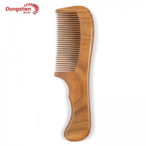 Dongshen Wooden Hair Comb Private Label Natural Handmade Green Sandalwood Hair Selu mo Alii Tamaitai ma Tamaiti