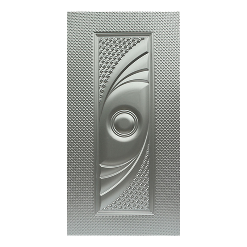Piel de puerta de acero con hoja de bobina de acero laminado en frío de diseño en relieve