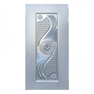 Čelična obloga vrata s reljefnim dizajnom. Hladno valjani čelični lim u kolutu