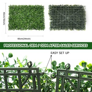 mbillni mure artificiale Mur bimësh artificiale të personalizuara në stilin e xhunglës për dekorimin e shtëpisë së murit jeshil artificial gjethe ulliri