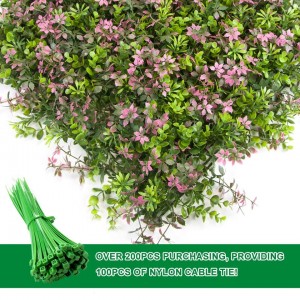 Pwodwi pou Jaden Decor Unti-UV Boxwood Green Hedge Plant Panel Atifisyèl Grass Wall