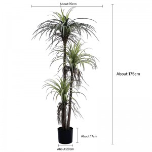 Realistyske Yucca-beam fake plestikbeam keunstmjittige dracaena-plantbeam foar hûsdekoraasje