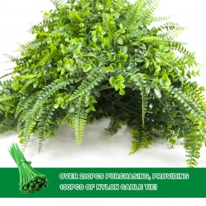 Anti-UV PE Artificial Hedge Boxwood Panels Green Plant Vertical Garden shrub artificial shrub Wall For Indoor Outdoor Mokhabiso