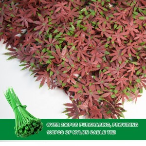 DYG UV Home Dekoracja Zewnętrzny żywopłot ze sztucznej trawy Dżungla Pionowa zielona wisząca Sztuczna roślina Ściana z trawy