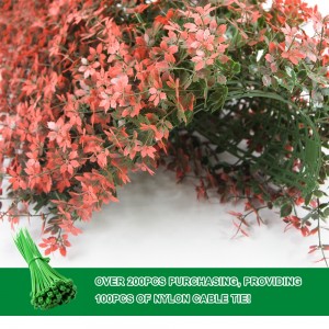 Uv Greenery Backdrop Wall Faux Eucalyptus Hedge لينڊ اسڪيپنگ مصنوعي Boxwood Hedge ديوار ٻوٽن جي