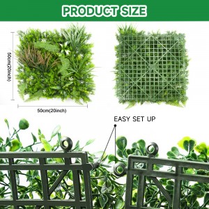Uv Greenery Backdrop Wall Faux Eucalyptus Hedge Green Wall Decor Landscaping Artificial Boxwood Hedge wall of plants