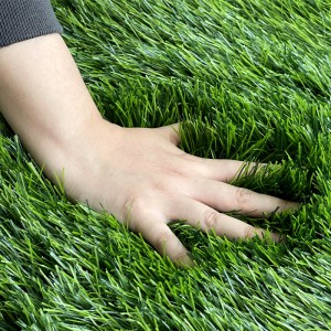 Kënschtlech Gras Fir Landschaft Teppech Mat Fussball Kënschtlech Gras Synthetesch Gras Outdoor Kënschtlech Gras Fake Lawn