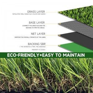 דשא סינטטי טבעי אנטי-UV איכותי ביותר לעיצוב נוף