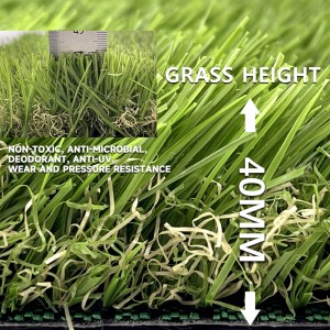 Vrtna sintetična umetna travna trava 10 mm 15 mm 20 mm 25 mm 30 mm Višina kupa Umetna travna trava