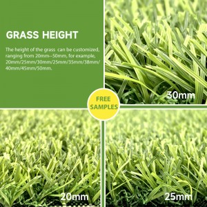 Artificial Grass Turf Landscape uswa Synthetic Grass kapeti yekunze