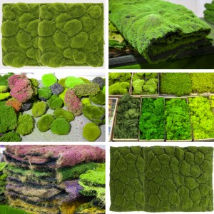 도매 가짜 이끼 벽 예술 물이 식물 보존 된 인공 이끼 벽 패널 녹색 이끼 홈 매일 장식