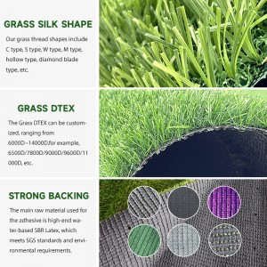 Low prices high quality custom print circular pattern artificial grass